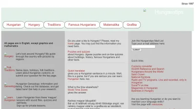 Screenshot preview of hungarotips.com