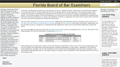 Screenshot preview of floridabarexam.org