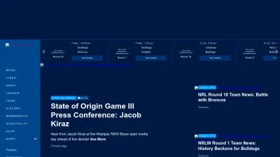Screenshot preview of bulldogs.com.au