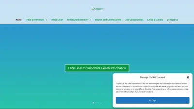 Screenshot preview of kickapootexas.org