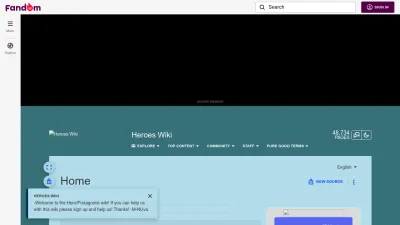Screenshot preview of hero.fandom.com