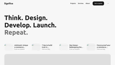 Screenshot preview of significa.co