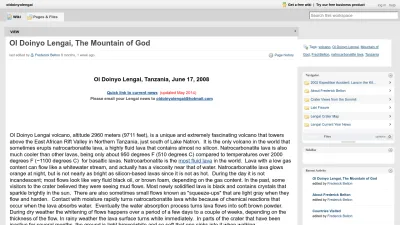 Screenshot preview of oldoinyolengai.pbworks.com