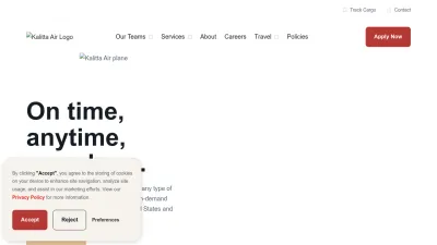 Screenshot preview of kalittaair.com