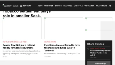 Screenshot preview of sasknow.com