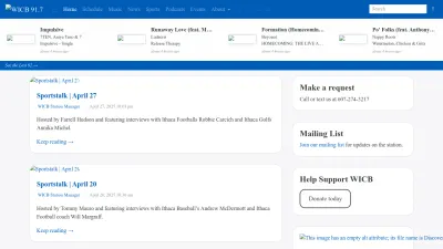 Screenshot preview of wicb.org