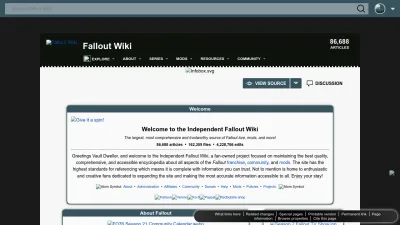 Screenshot preview of fallout.wiki