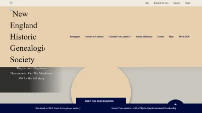 Screenshot preview of mayflower.americanancestors.org