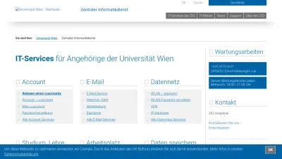 Screenshot of Zid.univie.ac.at