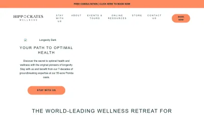 Screenshot preview of hippocrateswellness.org