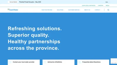 Screenshot preview of saskwater.com