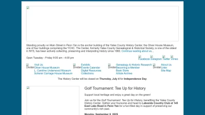 Screenshot preview of yatespast.org