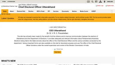 Screenshot preview of ceo.uk.gov.in