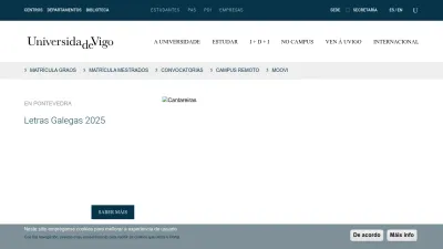 Screenshot of Uvigo.es