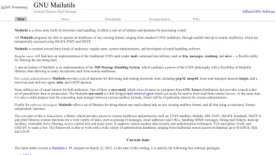 Screenshot preview of mailutils.org