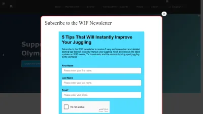 Screenshot preview of thewjf.com