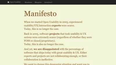 Screenshot preview of openusability.org