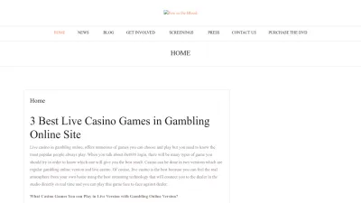 Screenshot preview of fireintheblood.com