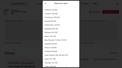 Screenshot preview of gold.co.nz