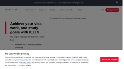 Screenshot preview of ielts.co.nz