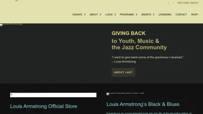 Screenshot preview of louisarmstrongfoundation.org