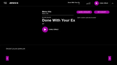 Screenshot preview of metrofm.com.tr