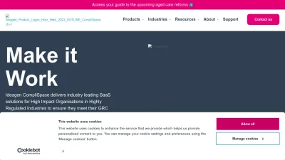 Screenshot preview of complispace.com.au