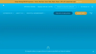 Screenshot preview of tekaposprings.co.nz