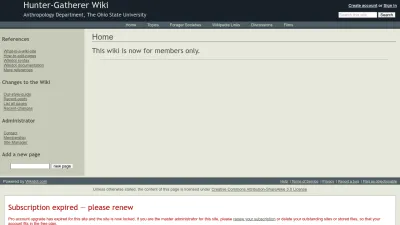 Screenshot preview of foragers.wikidot.com