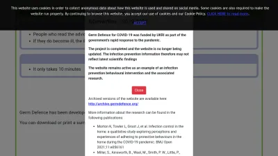 Screenshot preview of germdefence.org