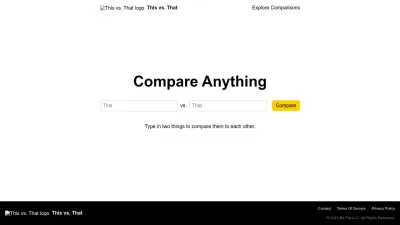 Screenshot preview of thisvsthat.io