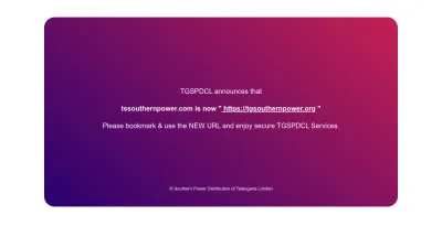 Screenshot preview of tssouthernpower.com