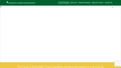 Screenshot preview of coorsfoundation.org