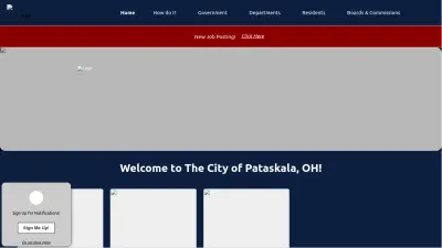 Screenshot preview of cityofpataskalaohio.gov