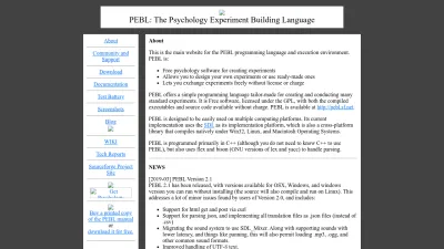 Screenshot preview of pebl.sourceforge.net
