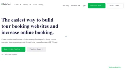 Screenshot preview of tripcart.com