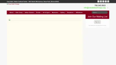 Screenshot preview of casaitaliachicago.org