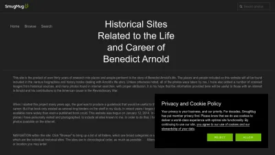 Screenshot preview of benedictarnold.smugmug.com