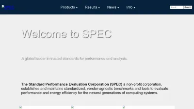 Screenshot preview of spec.org