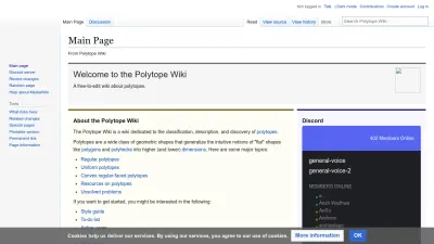 Screenshot preview of polytope.miraheze.org