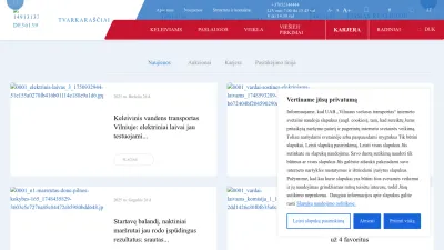 Screenshot preview of vilniausviesasistransportas.lt