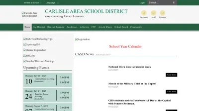 Screenshot preview of carlisleschools.org