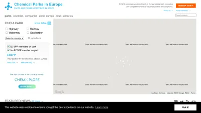 Screenshot preview of chemicalparks.eu
