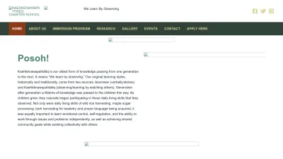 Screenshot preview of menomineelanguage.com