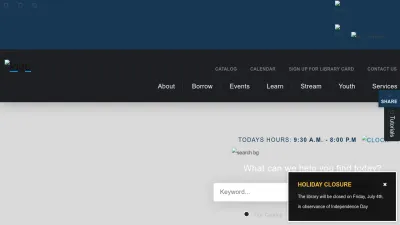 Screenshot preview of chelibrary.org
