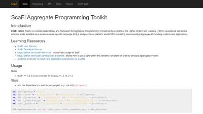 Screenshot preview of scafi.github.io
