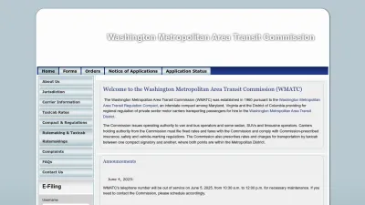 Screenshot preview of wmatc.gov