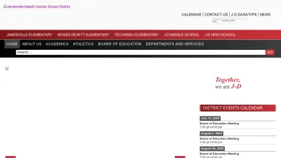 Screenshot preview of jamesvilledewitt.org