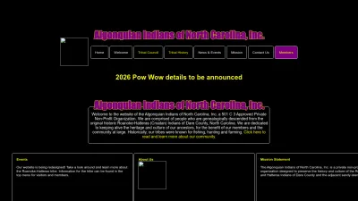 Screenshot preview of ncalgonquians.com