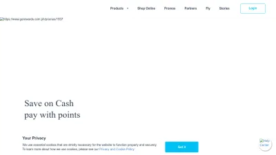 Screenshot preview of gorewards.com.ph